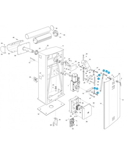 Вал деблокиратора Came 119RIG051 в Керчи Запчасти для шлагбаумов и автоматики Pintop.ru